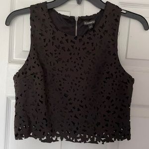 Express black crop top